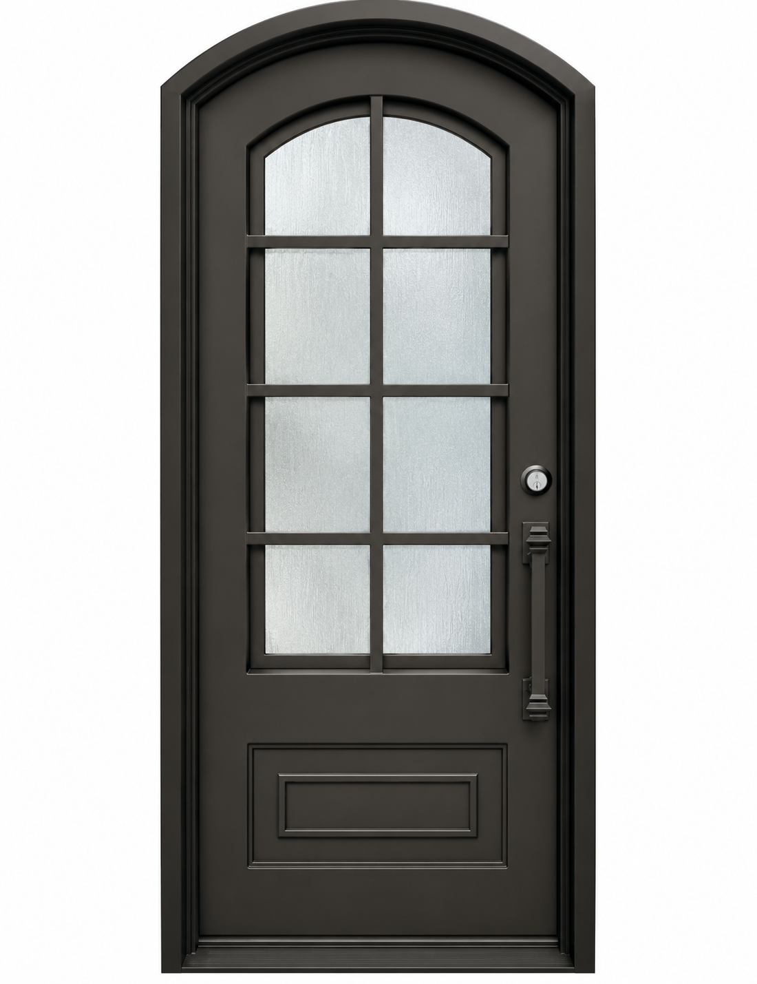 Arcata, single modern iron door