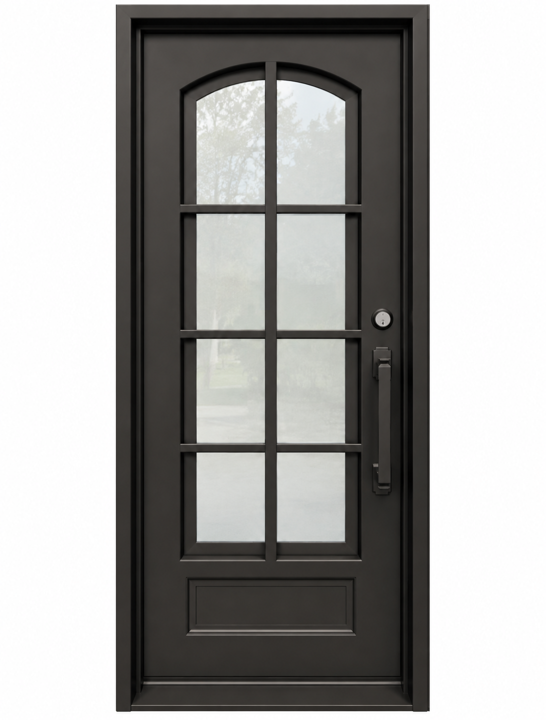 Aria, single modern iron door