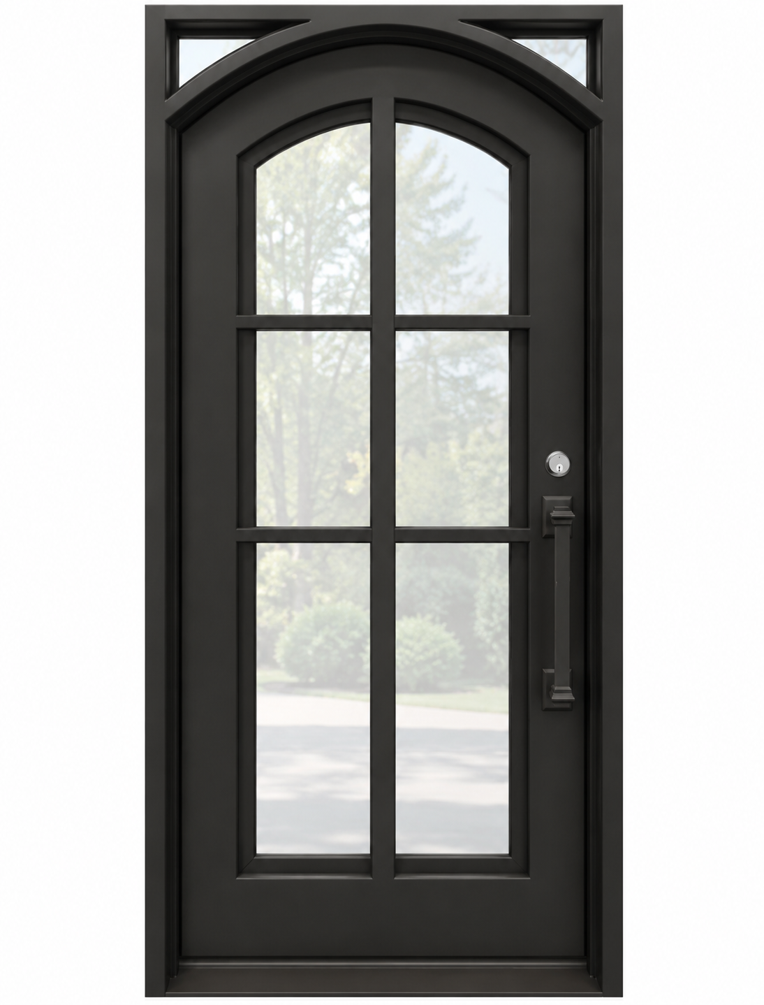 Fila, single modern iron door