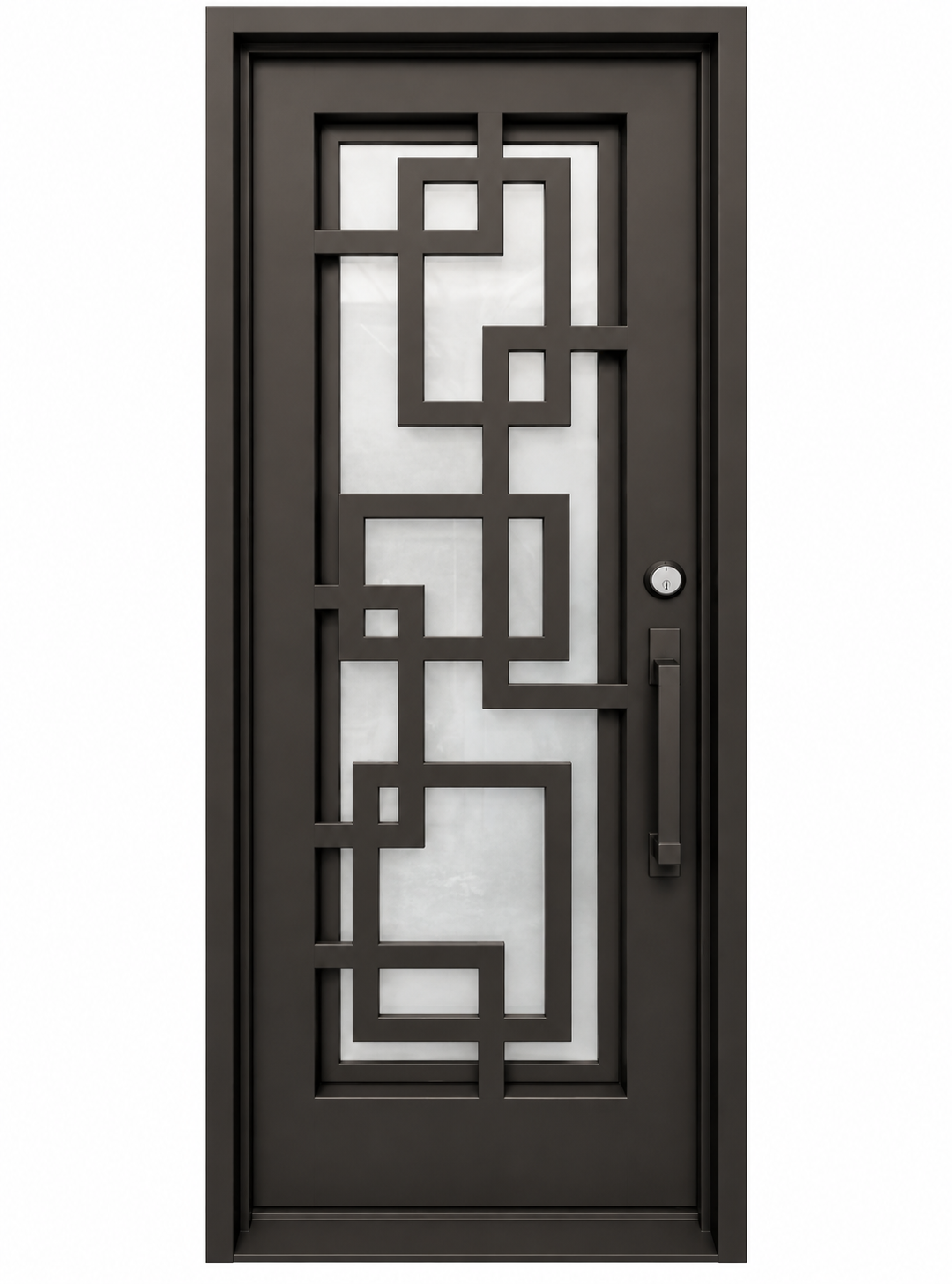 Quadro, single modern iron door
