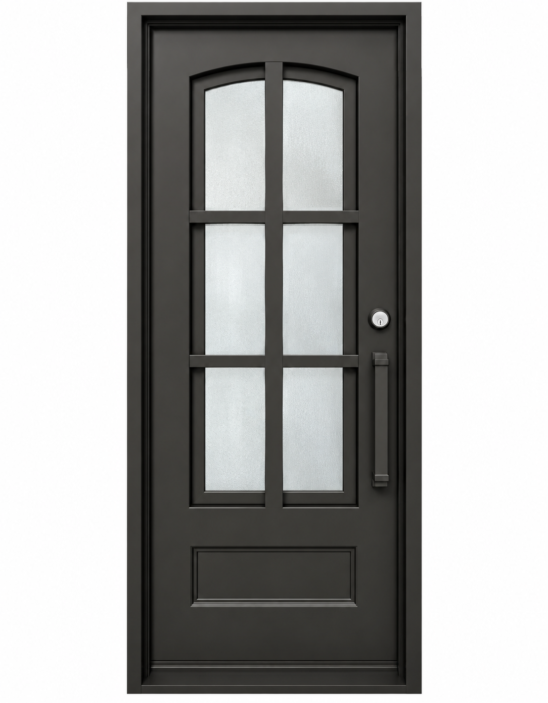 Sereno, single modern iron door