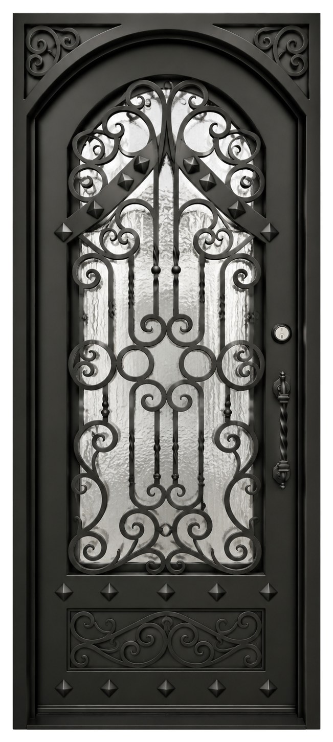 Elche, single traditional iron door