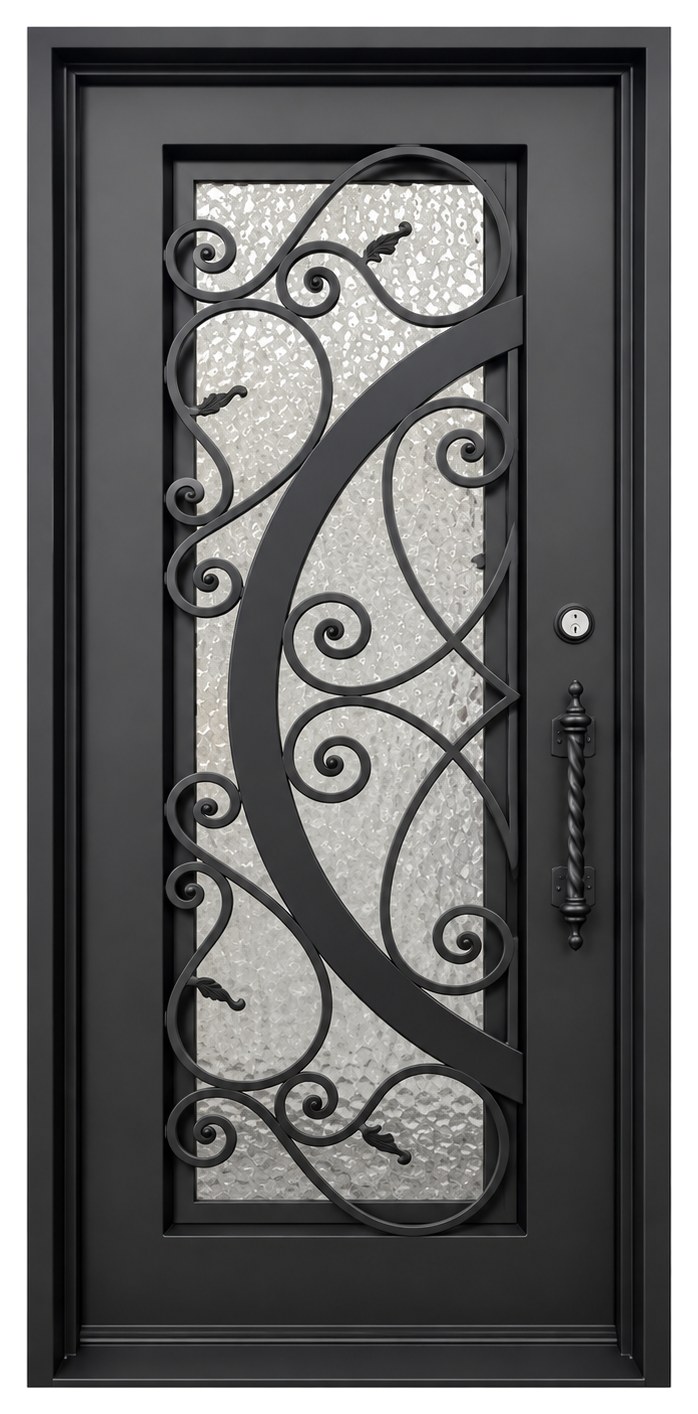 Gijon, single traditional iron door