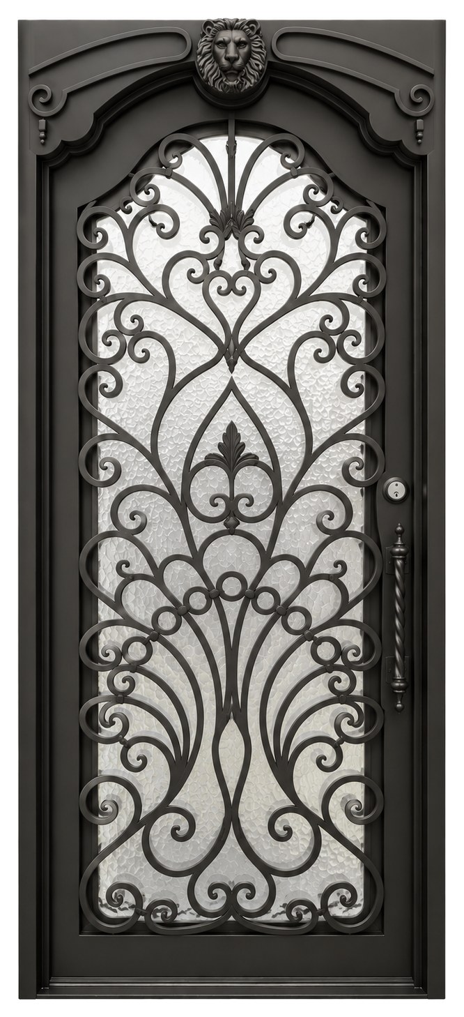 Jaen, single traditional iron door