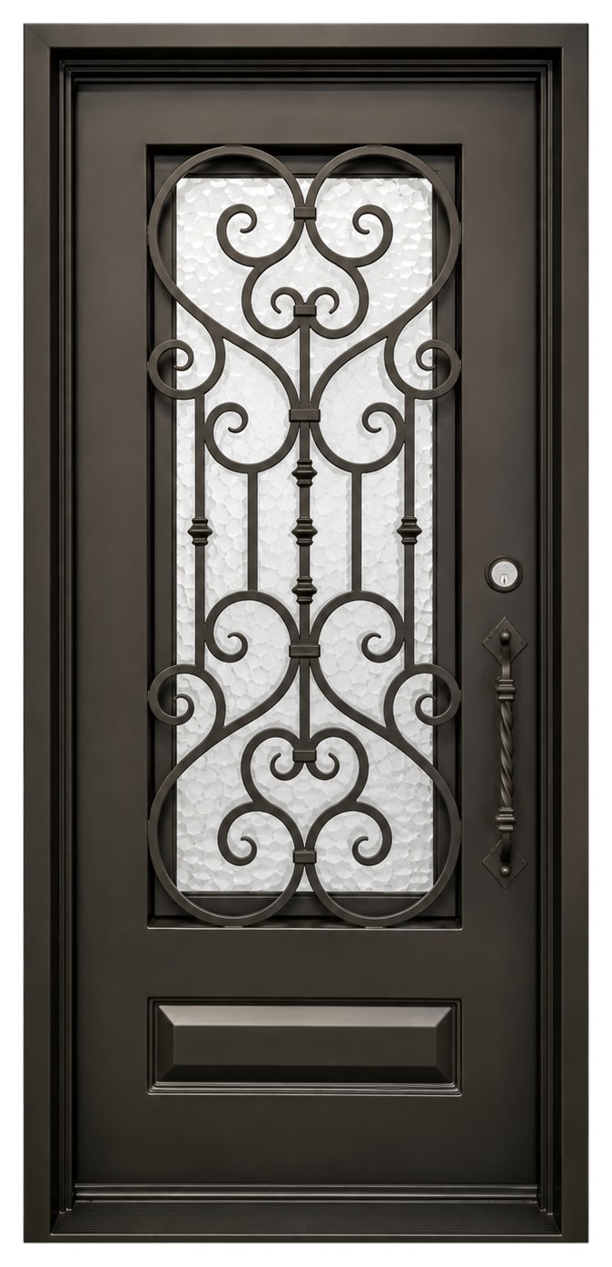 Zamora, single traditional iron door