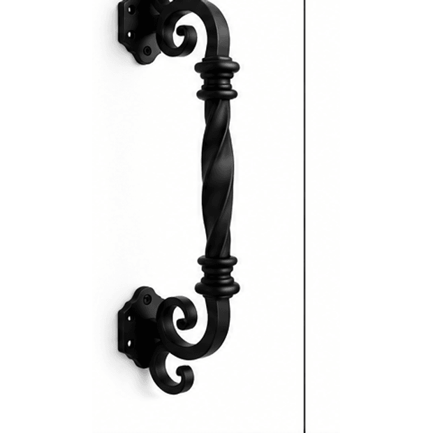 Scroll Pull iron door handle