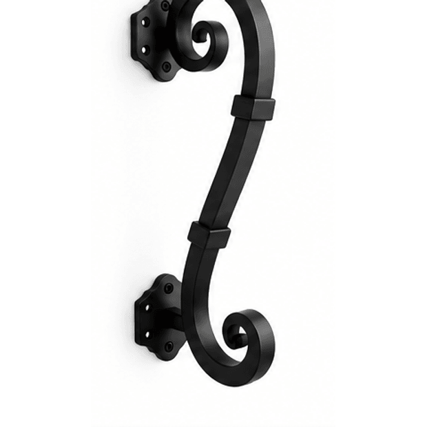 Scroll Grip iron door handle